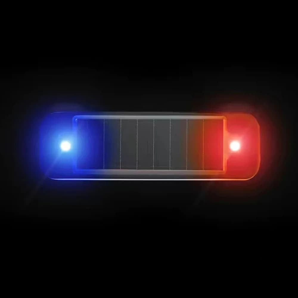 Mini LED énergie solaire voiture voyant d'avertissement nuit sécurité simulée alarme sans fil antivol lampe d'avertissement clignotant lampe d'alarme factice — 9/10