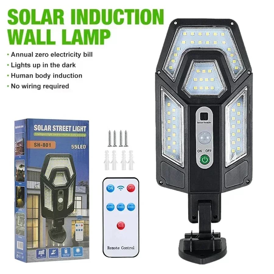 Applique Murale Solaire à LED pour l'Extérieur, Rechargeable, pour Cour, Jardin, Terrasse, Porte de Garage, Éclairage de Rue — 8/10