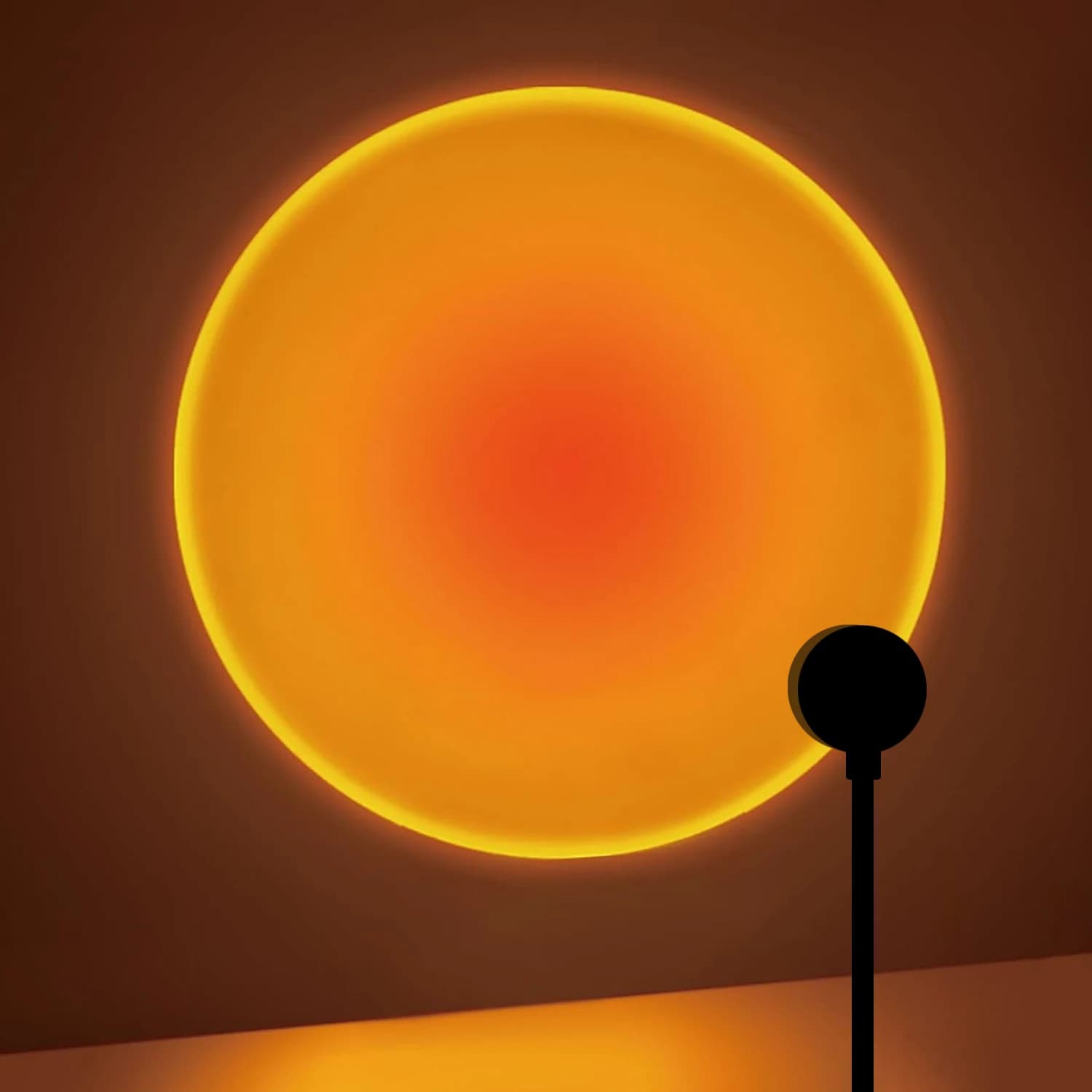 Lampe de projection coucher de soleil, lampe d’ambiance USB pour la décoration intérieure, rotative multi-angles, adaptée au salon et à la chambre à coucher.