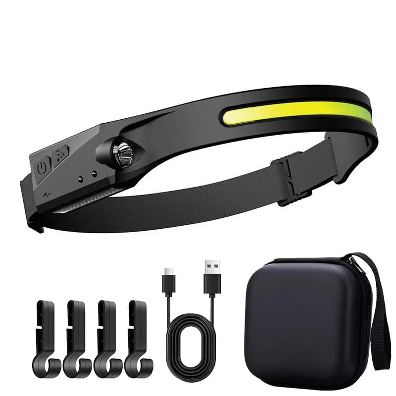 1/2/3 pièces LED lampe frontale à Induction Camping recherche lumière USB Rechargeable phare LED tête torche lampe de travail avec batterie intégrée — 7/10