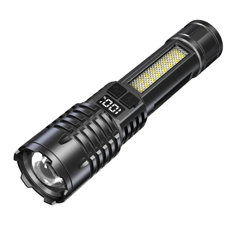 100000LM lampe de poche Super lumineuse torche LED Rechargeable lampe tactique longue portée pour l'extérieur étanche Camping pêche lanterne — 8/10