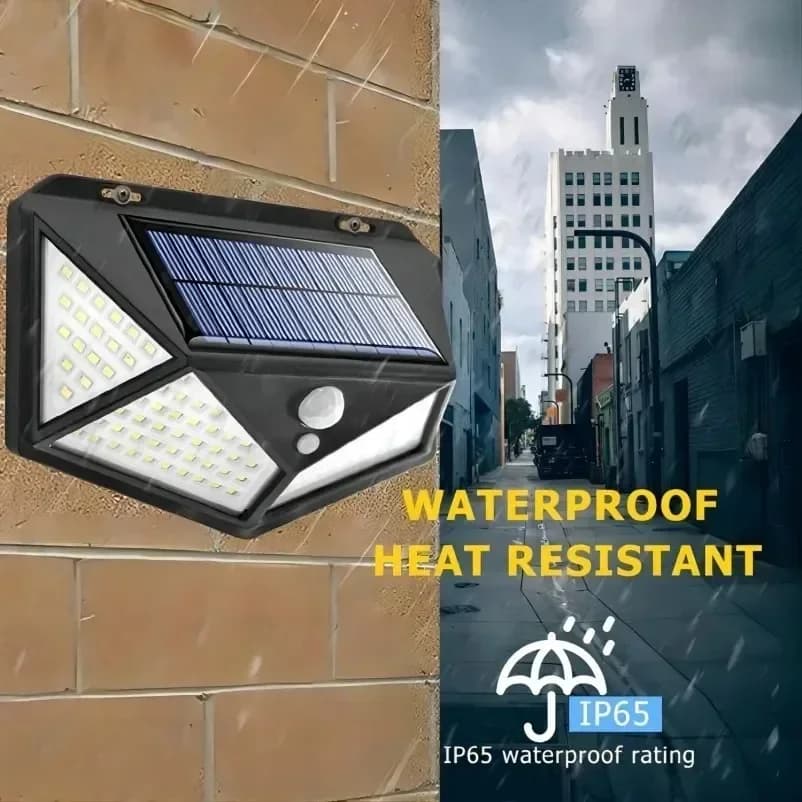 مصباح LED بالطاقة الشمسية متعدد الوظائف مع مستشعر للحركة، ضوء شمس مقاوم للماء، ديكور للحديقة الخارجية، 62 مصباح كشاف — 4/7