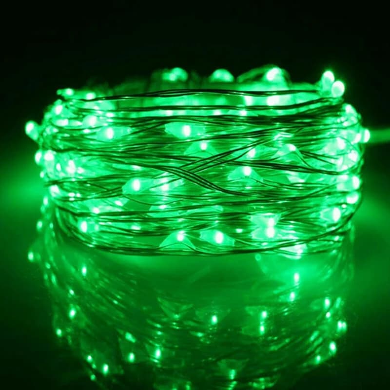 Guirxiété lumineuse LED dégradée en fil de cuivre, 1 paquet, 1 m, 2 m, 3 m, 5 m, 10m, batterie 62, décoration de mariage, chambre, fête de jardin — 8/10