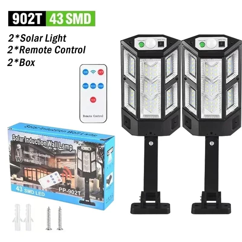 Applique Murale Solaire à LED pour l'Extérieur, Rechargeable, pour Cour, Jardin, Terrasse, Porte de Garage, Éclairage de Rue — 10/10