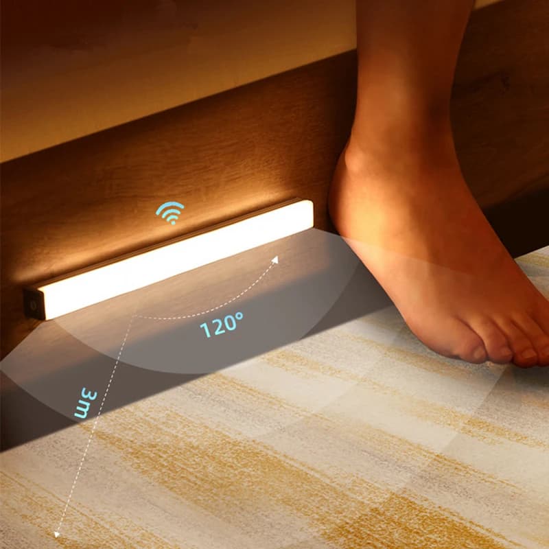 Aste LED ضوء ليلي مستشعر حركة لاسلكي من النوع C مصباح خزانة إضاءة خلفية للدرج للمطبخ — 6/10