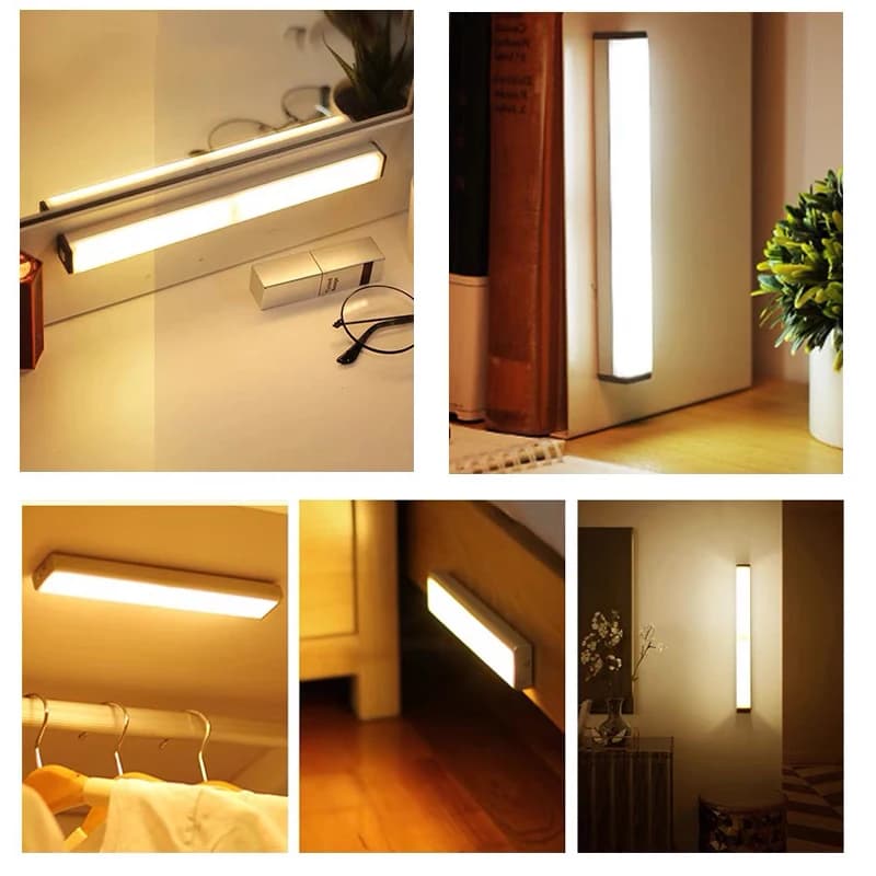 Aste LED ضوء ليلي مستشعر حركة لاسلكي من النوع C مصباح خزانة إضاءة خلفية للدرج للمطبخ — 4/10