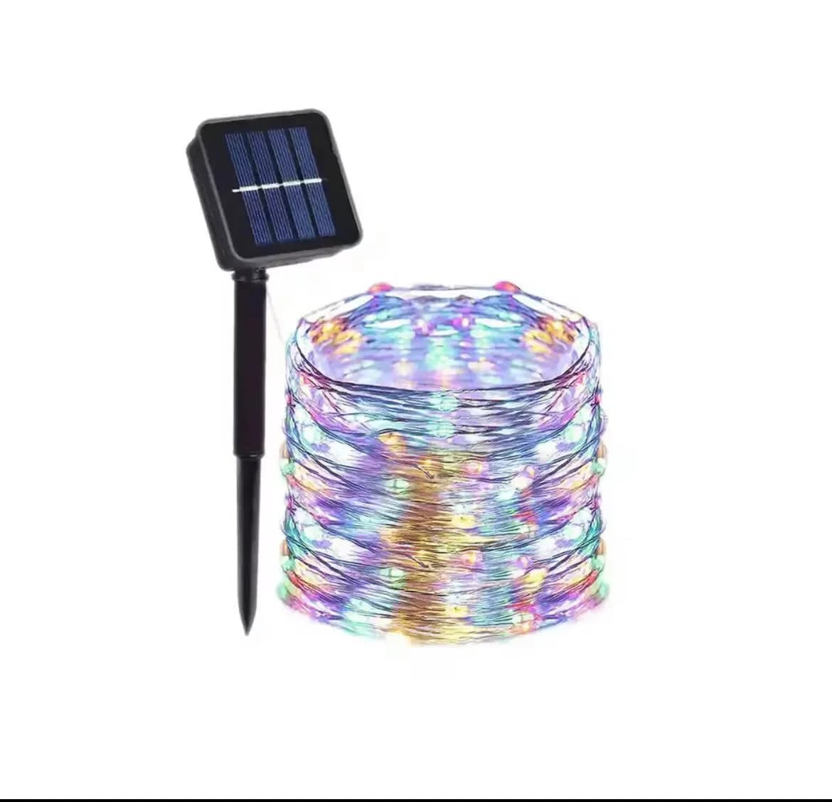 1 2 3 4 5 Paquets de lumières solaires LED féériques pour l'extérieur, lumières de Noël, 8 modes, lumières en fil de cuivre, étanches, décoration de jardin, d'arbre, de patio — 9/10
