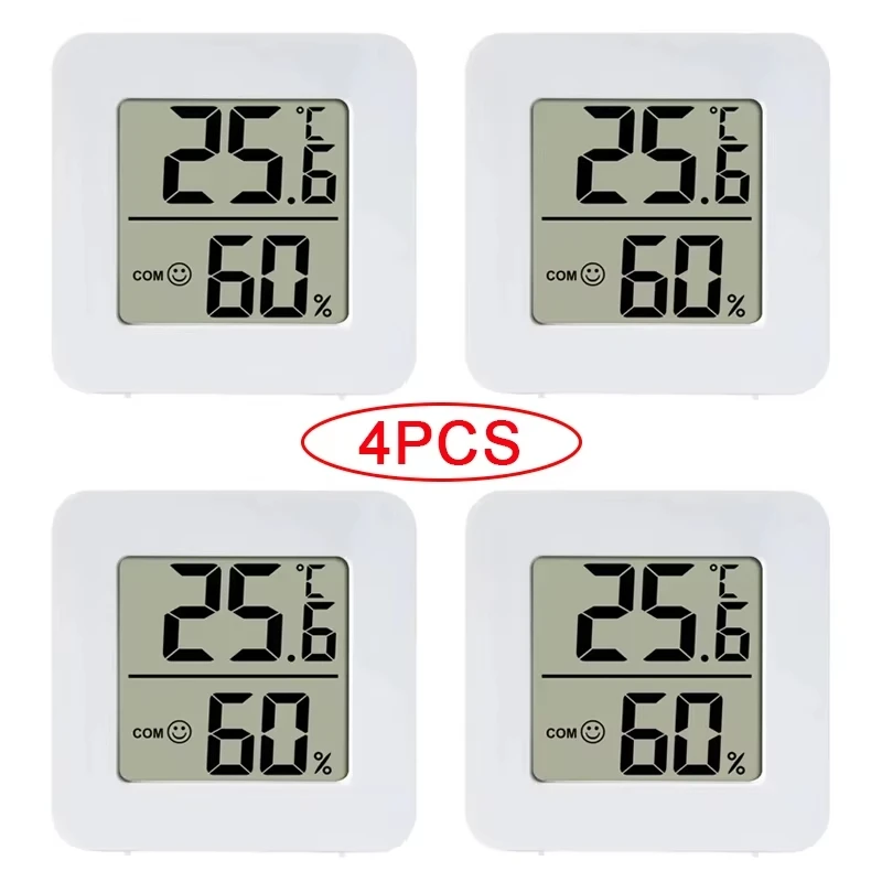 Jauge de température pour pièce, Mini thermomètre et hygromètre numérique avec capteur mural, écran LCD pour usage domestique — 8/9