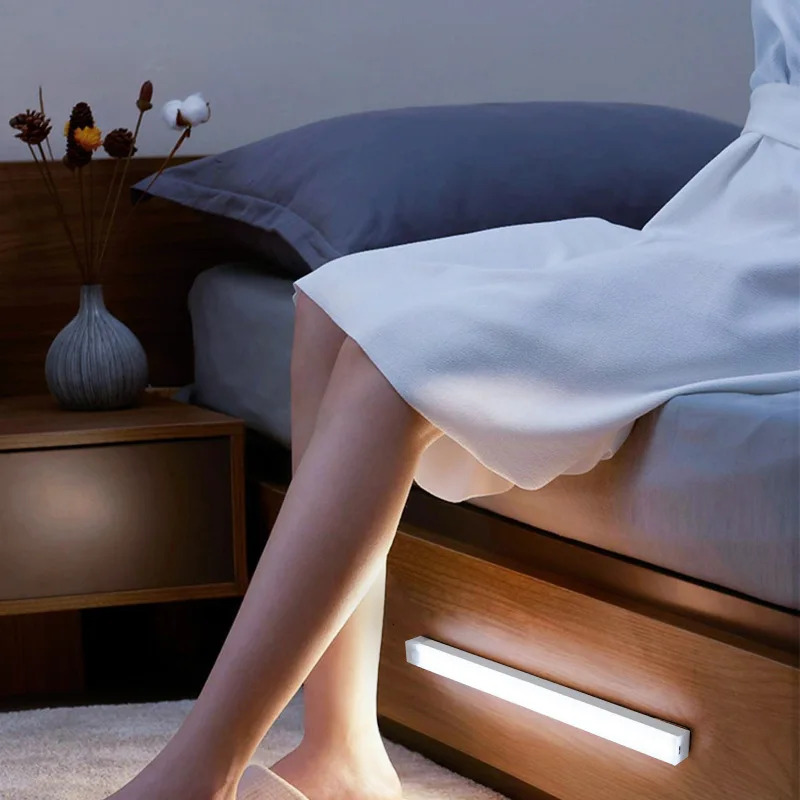 Lampe LED sans fil avec capteur de mouvement, Rechargeable par USB, veilleuse à Induction, Portable, sans fil, magnétique, pour armoire, cuisine — 6/9