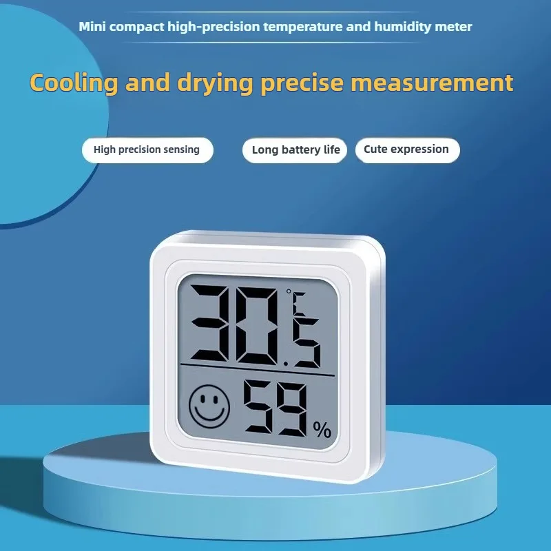 Jauge de température pour pièce, Mini thermomètre et hygromètre numérique avec capteur mural, écran LCD pour usage domestique