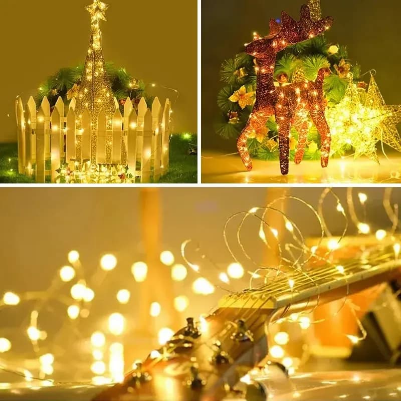LED lumière solaire extérieure jardin fée chaîne lumière LED scintillant lampe étanche pour noël Patio arbre fête 6m/12m/23m/33m — 5/9