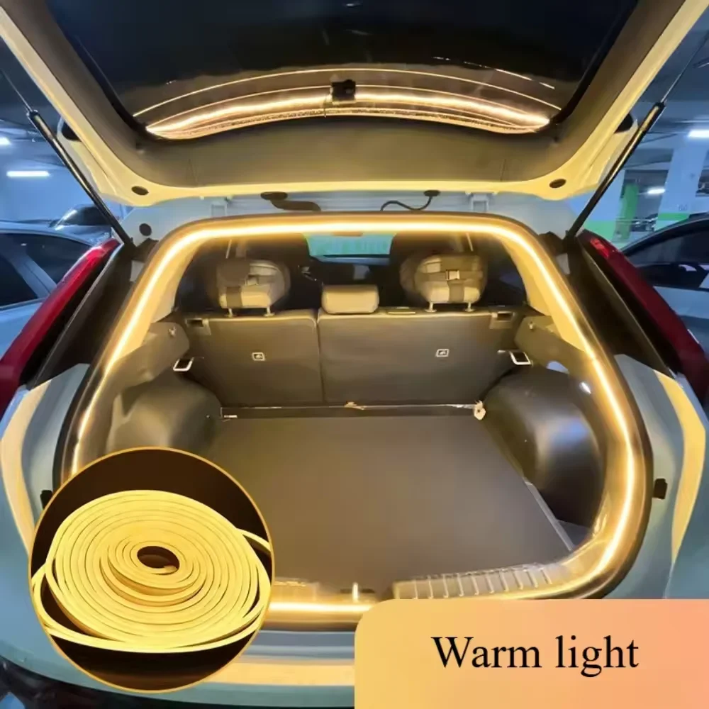 Éclairage de coffre de voiture à haute luminosité, lumière ambiante, décoration intérieure, bande lumineuse LED sans câblage, détection automatique, bande lumineuse de hayon — 3/10