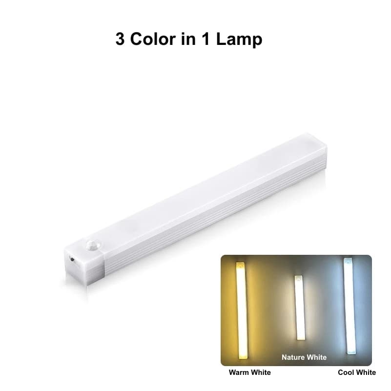 Lampe LED sans fil avec capteur de mouvement, Rechargeable par USB, veilleuse à Induction, Portable, sans fil, magnétique, pour armoire, cuisine — 7/9