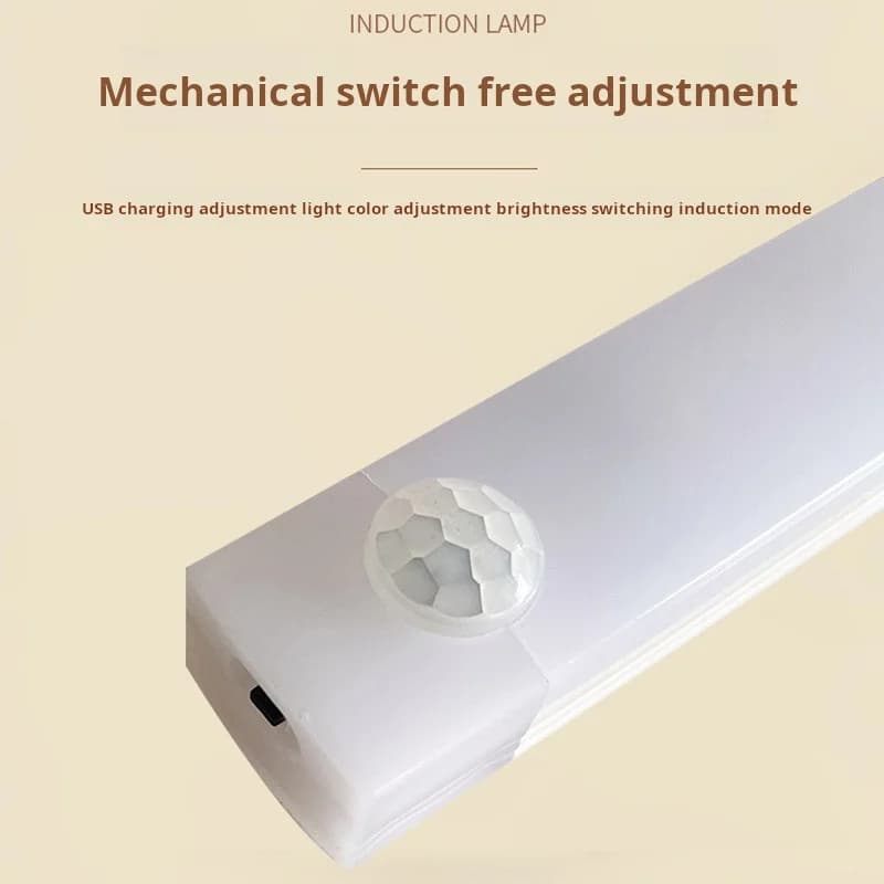 Lampe d'armoire à détecteur de mouvement LED rechargeable sans fil, idéale pour placard, cuisine, garde-robe, escaliers, nuit à piles, 1 pièce — 3/6