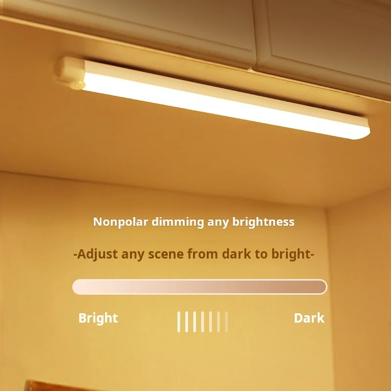 Lampe d'armoire à détecteur de mouvement LED rechargeable sans fil, idéale pour placard, cuisine, garde-robe, escaliers, nuit à piles, 1 pièce — 4/6
