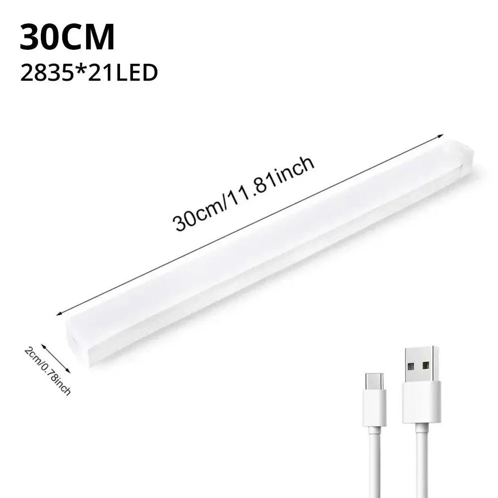 Veilleuses LED sans fil avec détecteur de mouvement, lampe aste par USB, ampoule magnétique pour armoire, chambre, Cisco, cuisine, allée, détecteur de tube — 8/10