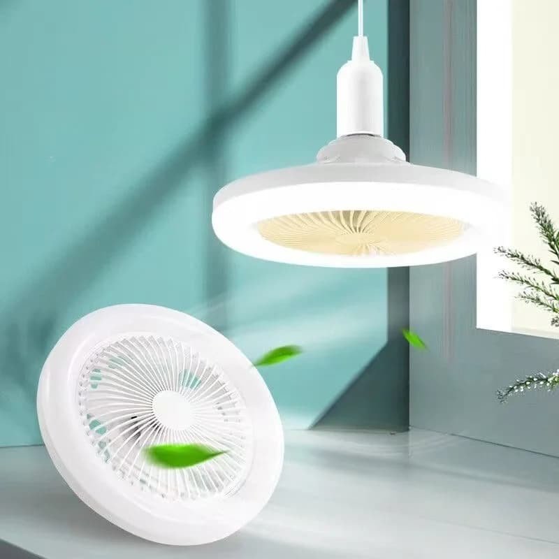 Ventilateur de Plafond Rotatif avec Télécommande, Lampe d'Éclairage, Convertisseur, Base d'Éclairage, Chambre à Coucher, Salon, Flamme ATA, 3 en 1 — 4/7