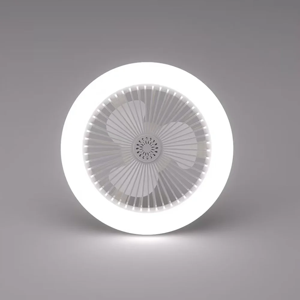 Ventilateur de Plafond Rotatif avec Télécommande, Lampe d'Éclairage, Convertisseur, Base d'Éclairage, Chambre à Coucher, Salon, Flamme ATA, 3 en 1 — 3/7