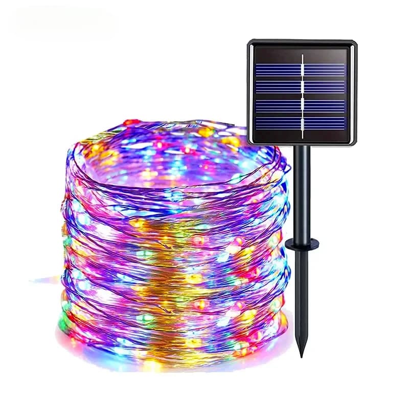 LED lumière solaire extérieure jardin fée chaîne lumière LED scintillant lampe étanche pour noël Patio arbre fête 6m/12m/23m/33m — 9/9