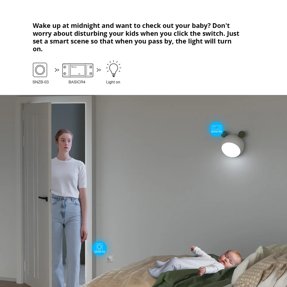 SONOFF BASICR4 – interrupteur intelligent WiFi ESP32, Mode Magic Switch, télécommande EWeLink fiable et sûre avec S-MATE2 Alexa Google, 1 à 10 pièces — 6/10