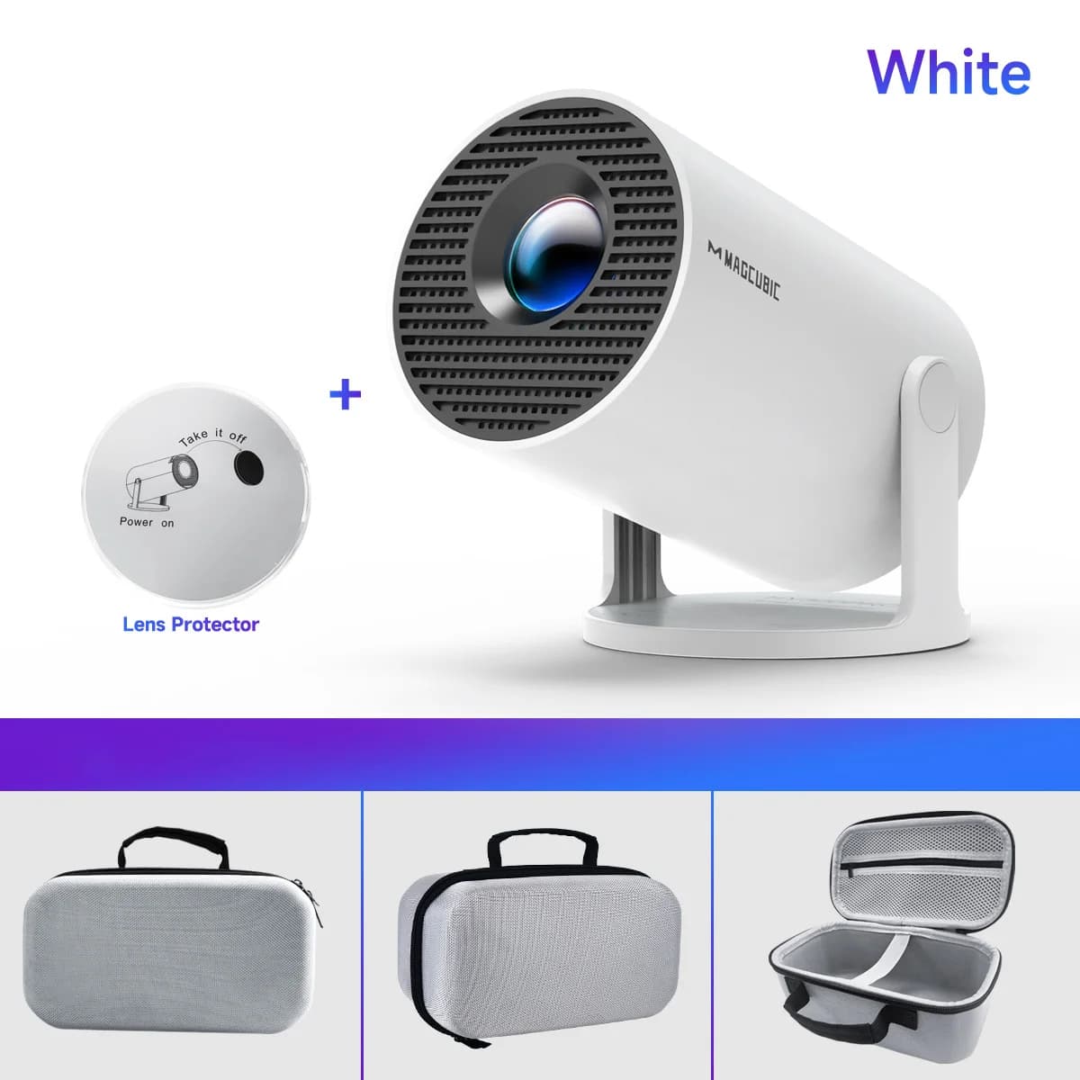 Projecteur magnétique HY300 Pro 8K Android 14 double Wifi6 290ANSI Allwinner H726 BT5.4 1080P 1280*720P projecteur extérieur de cinéma maison — 7/10