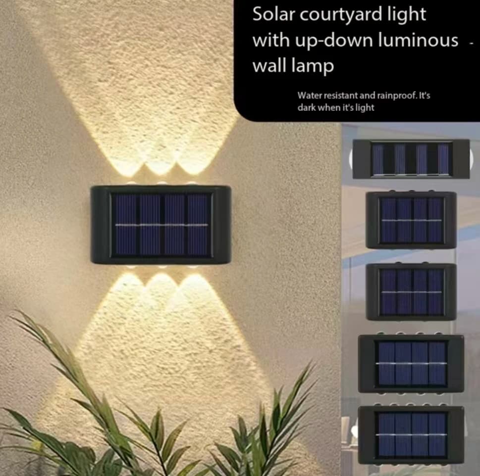 Lampe murale solaire LED extérieure étanche, allumage automatique du crépuscule à l'aube, pour clôture, jardin, cour, porche, allée, patio, décoration de la maison — 4/10