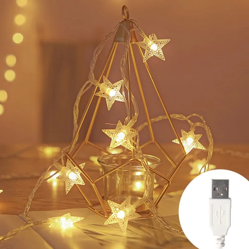 Led estrelas luzes de fadas ao ar livre luzes da corda guirlanda lâmpada luzes da corda festa casa casamento terraço jardim decoração natal — 7/10
