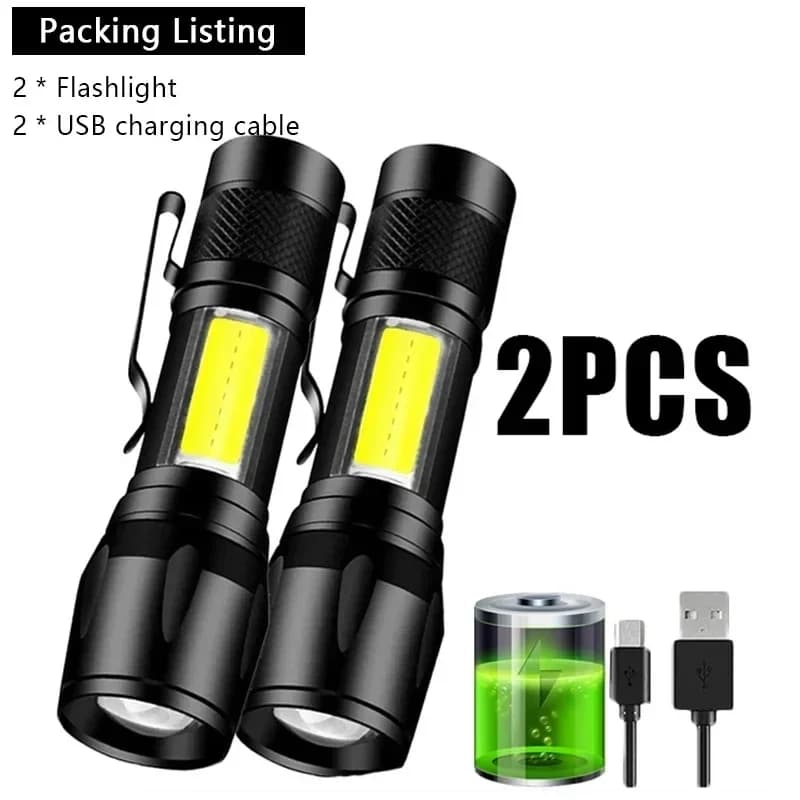 100000LM lampe de poche Super lumineuse torche LED Rechargeable lampe tactique longue portée pour l'extérieur étanche Camping pêche lanterne — 9/10