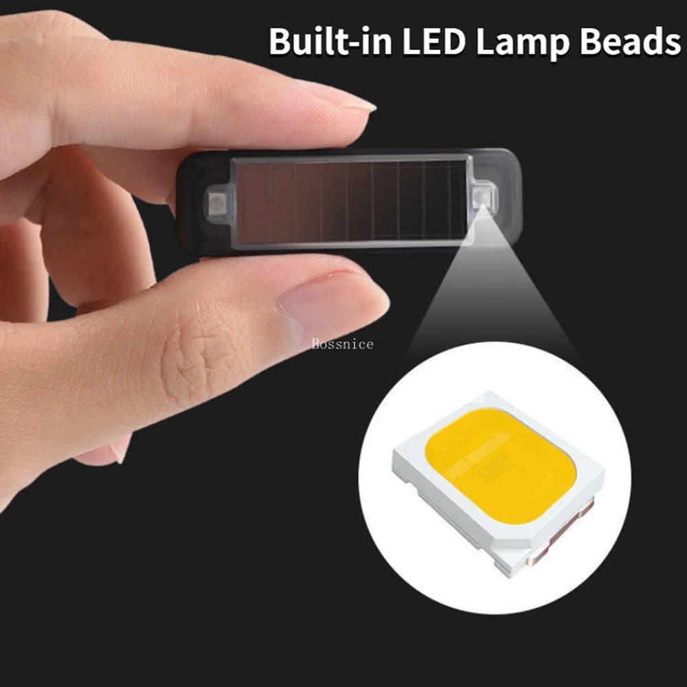 Mini LED énergie solaire voiture voyant d'avertissement nuit sécurité simulée alarme sans fil antivol lampe d'avertissement clignotant lampe d'alarme factice — 4/10