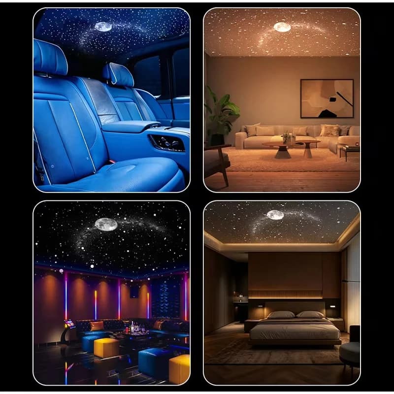 Projecteur de ciel étoilé USB, lumière de nuit 360° °   Lampe d'ambiance réglable Galaxy pour l'intérieur de la voiture, la maison, la chambre à coucher, veilleuse romantique — 6/10